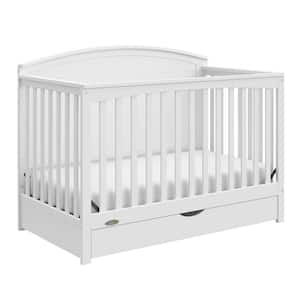 Bellwood White 5-in-1 Convertible Crib with Drawer