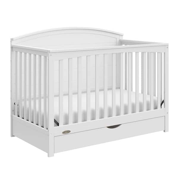 Graco Bellwood White 5-in-1 Convertible Crib with Drawer