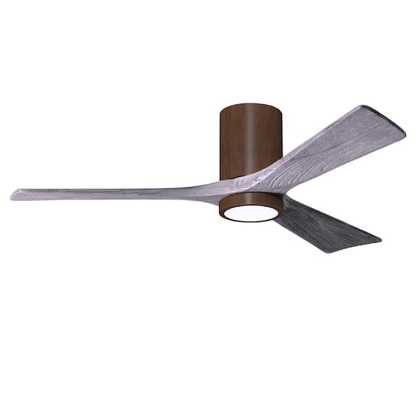 Unbranded Irene-3HLK 52 in. Integrated LED Indoor/Outdoor Walnut Tone Ceiling Fan with Remote and Wall Control Included