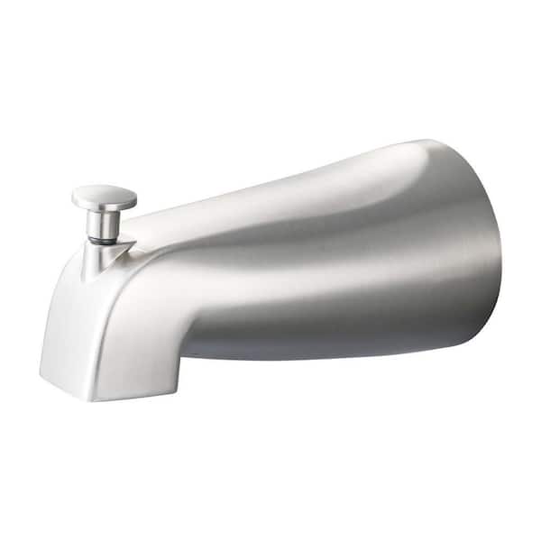 5.27 in. Tub Spout with Diverter 1/2 in. IPS in Brushed Nickel