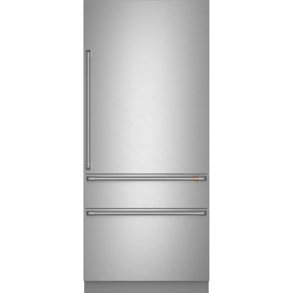 36 in. 20.1 cu. ft. Built-In Bottom Freezer Refrigerator in Stainless Steel with Convertible Middle Drawer, RH Swing