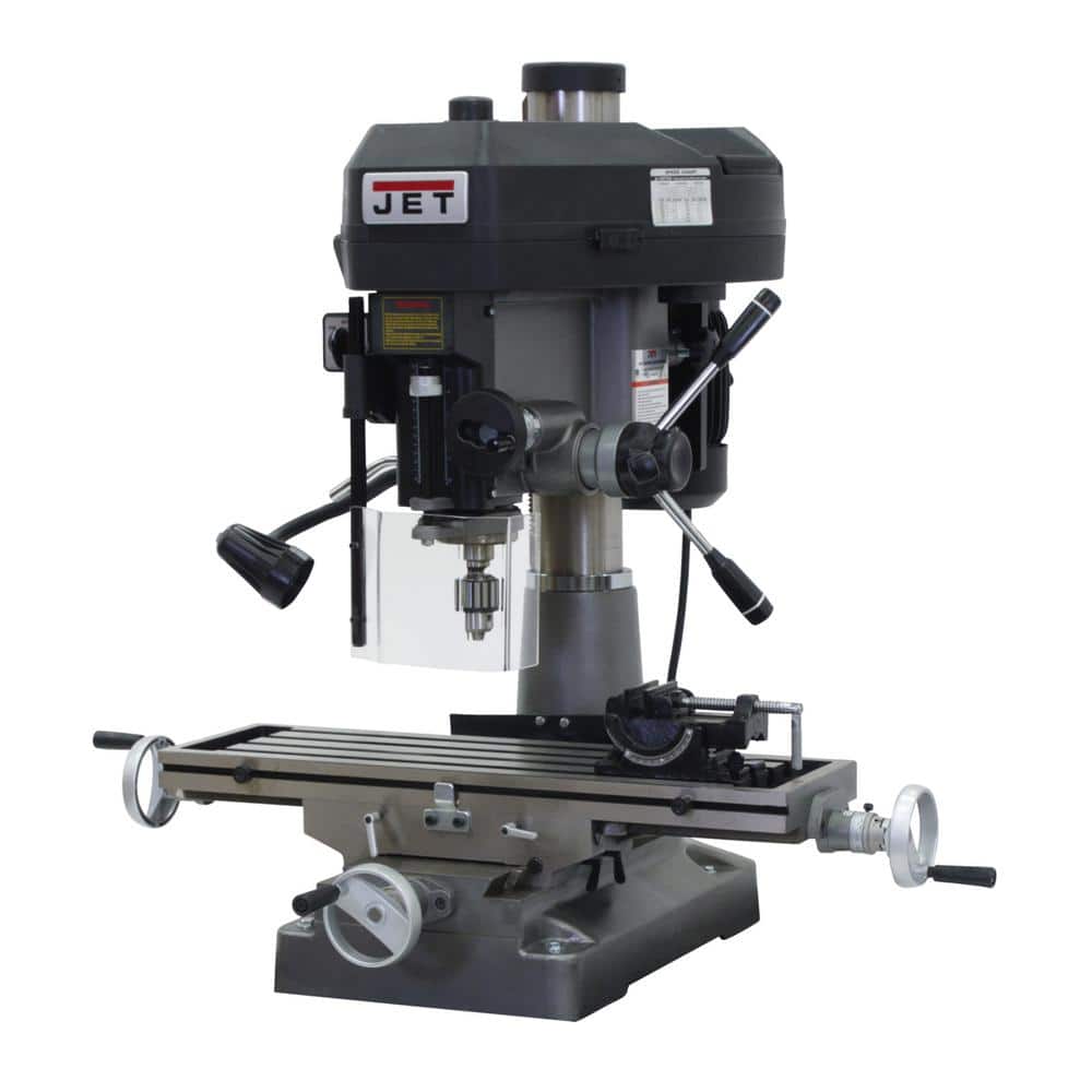 Jet 2 HP Milling/Drilling Machine with R8 Taper and Worklight, 12