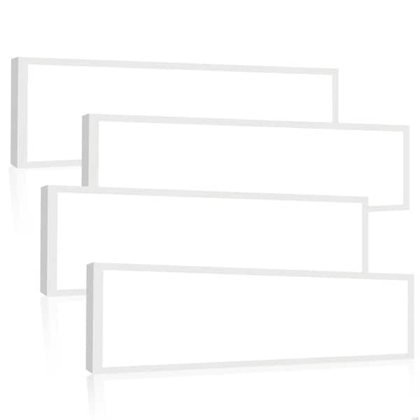 1 ft. x 4 ft. 4800 Lumens Dimmable Flush Surface Mount Backlit Integrated LED Panel Light with 3CCT Selectable (4-Pack)