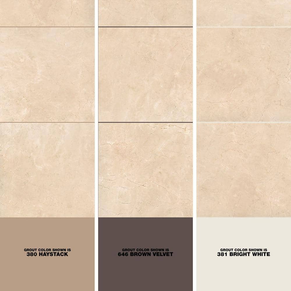 Crema Marfil 18'' x 18'' Polished Marble Look Tile