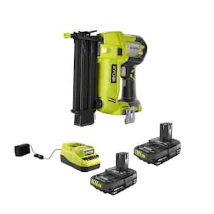 ONE+ 18V 18-Gauge Cordless AirStrike Brad Nailer with (2) 2.0 Ah Batteries and Charger