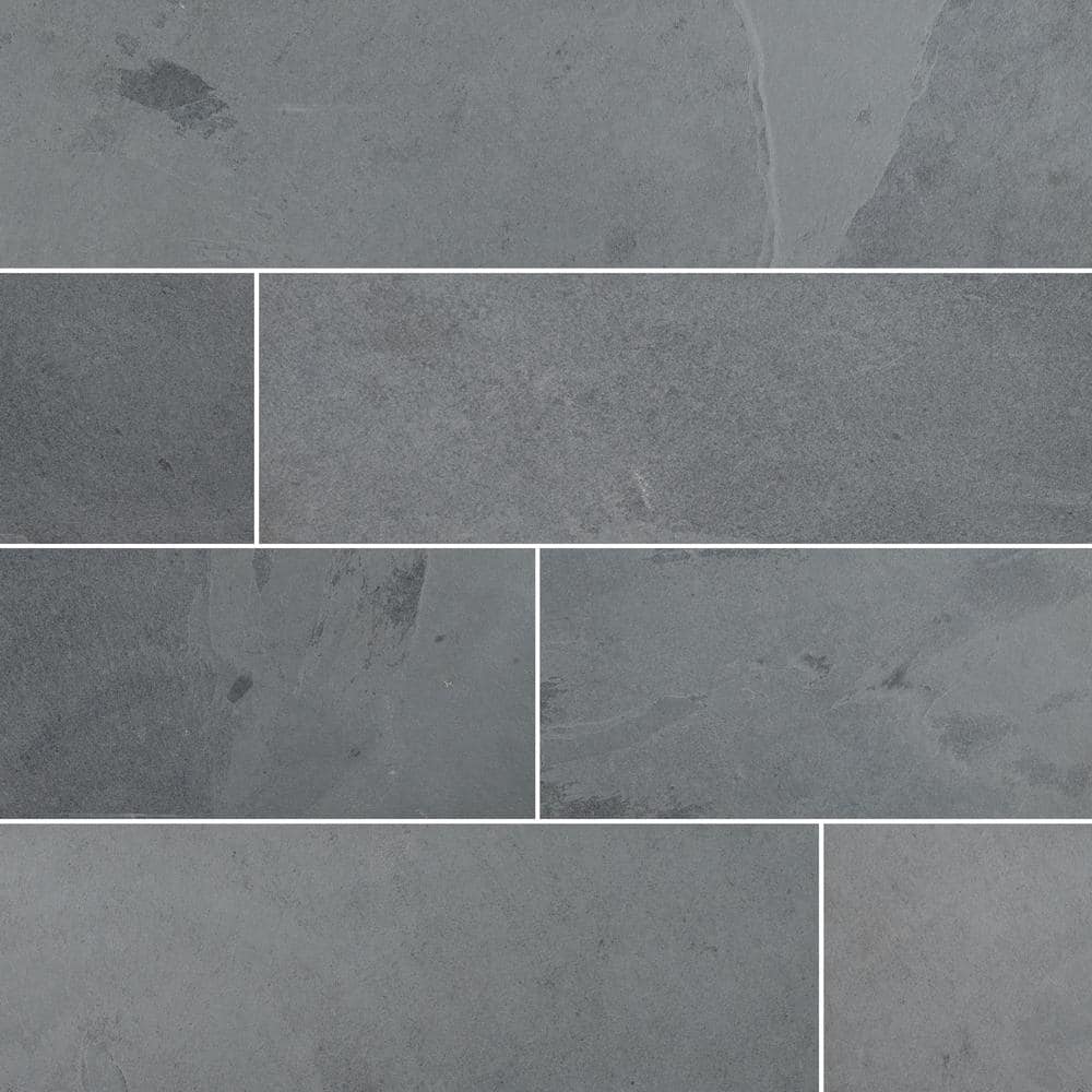 Msi Hampshire 6 In X 24 Gauged Slate Floor And Wall Tile 10 Sq Ft Case Smonblk624g The Home Depot Gauged Slate Floor And