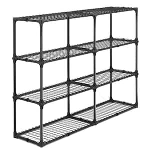 4-SHELF WIRE RACK IN BLACK (2PACK)