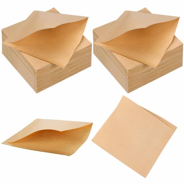 1000-Pack Grease-Resistant Paper Pretzel Bags 6.69x7.09 in. Double-Open Brown Sandwich Wrappers Bulk