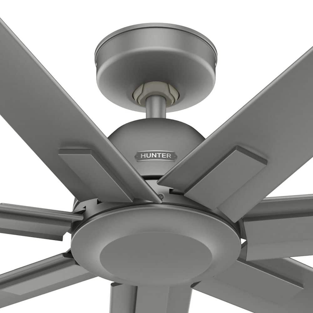 Downtown 72" Matte Silver 7-Blade Ceiling Fan with Remote