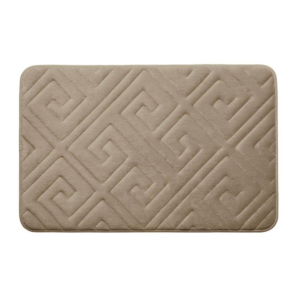 BounceComfort Caicos Linen 17 in. x 24 in. Memory Foam Bath Mat