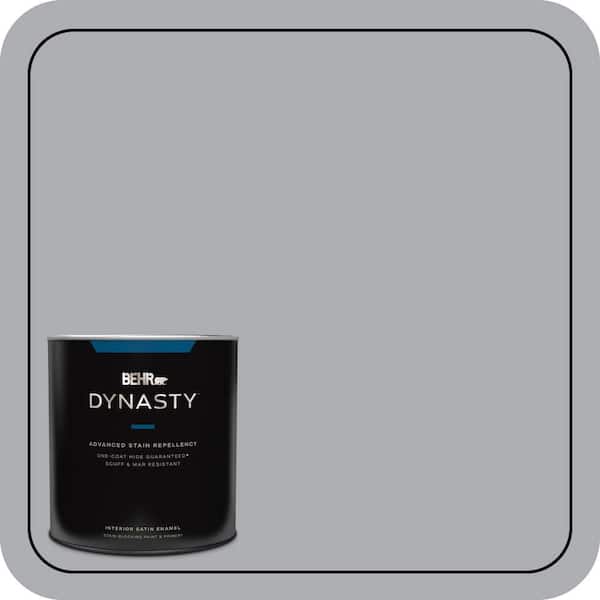 BEHR DYNASTY 1 qt. #760E-3 Gray Timber Wolf Satin Enamel Interior Stain-Blocking Paint and Primer