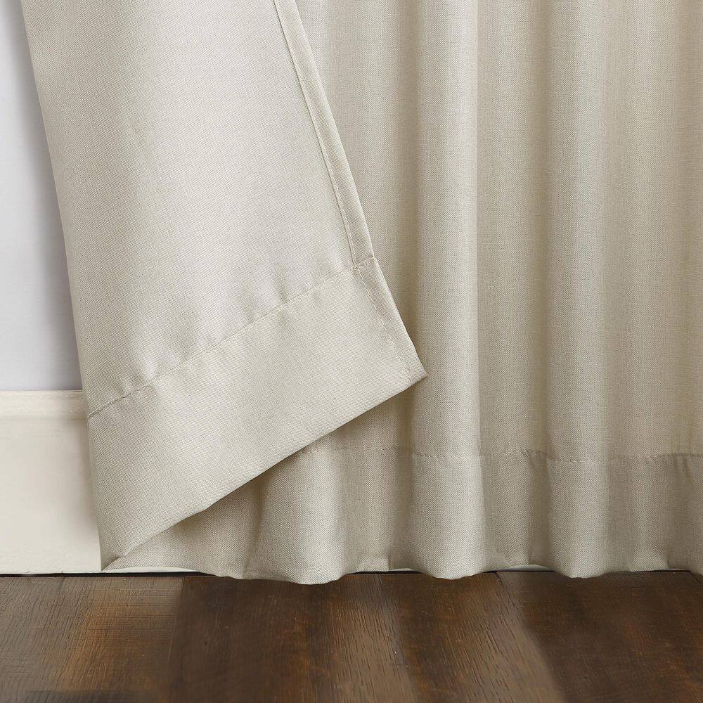 Ecru Extra Long Sheer Tab Top Polyester Window Panel