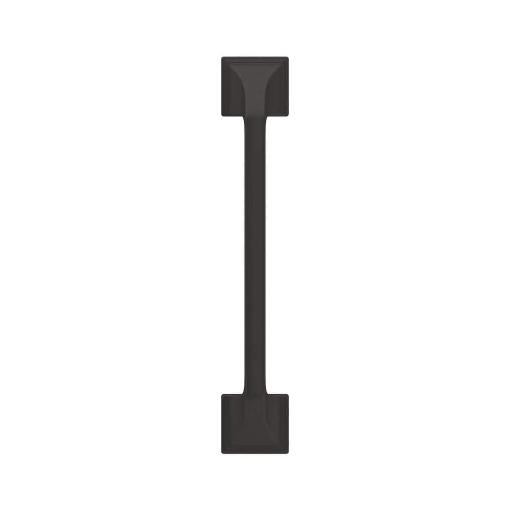 Matte Black 5-1/16 inch Modern Cabinet Pull with Mounting Hardware