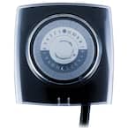 15 Amp 24-Hour Outdoor Plug-In Extreme Weather Mechanical Timer, Black