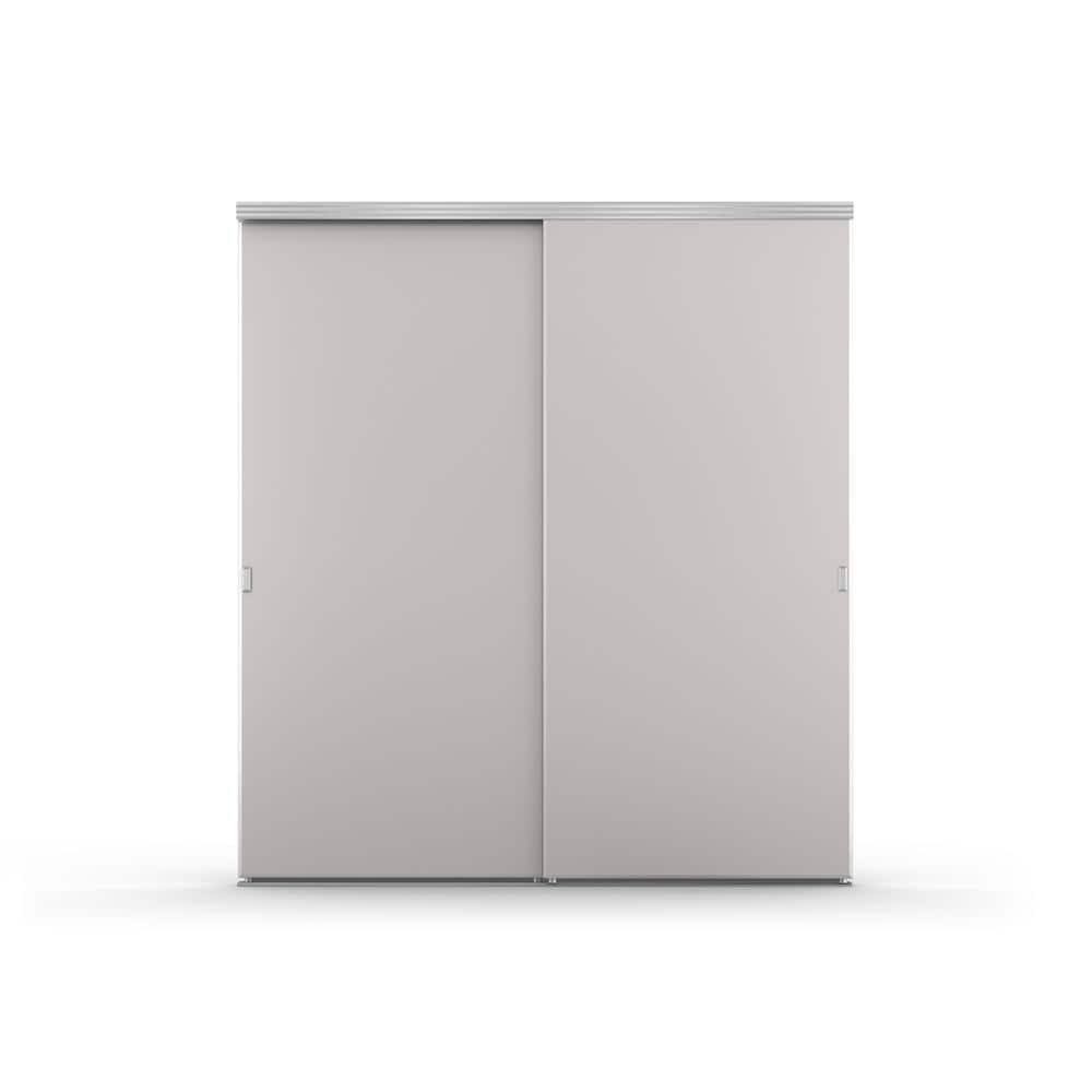 48" x 80" Chrome Beveled Mirrored Sliding Closet Doors