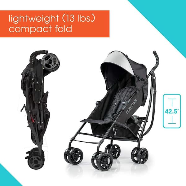 3D lite Convenience Stroller in Jet Black
