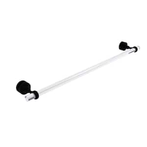 Pacific Grove Collection 30 in. Over-the-door Shower Door Towel Bar with Twisted Accents in Matte Black