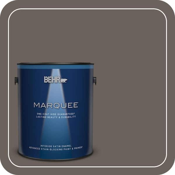 BEHR MARQUEE 1 gal. #T11-8 Back Stage Satin Enamel Interior Paint & Primer