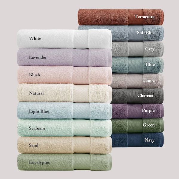 MADISON PARK Signature Turkish 6-Piece Green Cotton Bath Towel Set