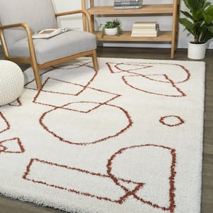 Pavel Rust 7 ft. 10 in. x 10 ft. Abstract Area Rug