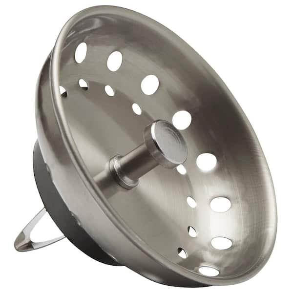 Glacier Bay Replacement Strainer Basket with Spring Clip in Brushed ...