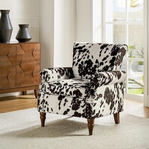 Auria Cowhide Polyester Arm Chair with Nailhead Trim (Set of 1)