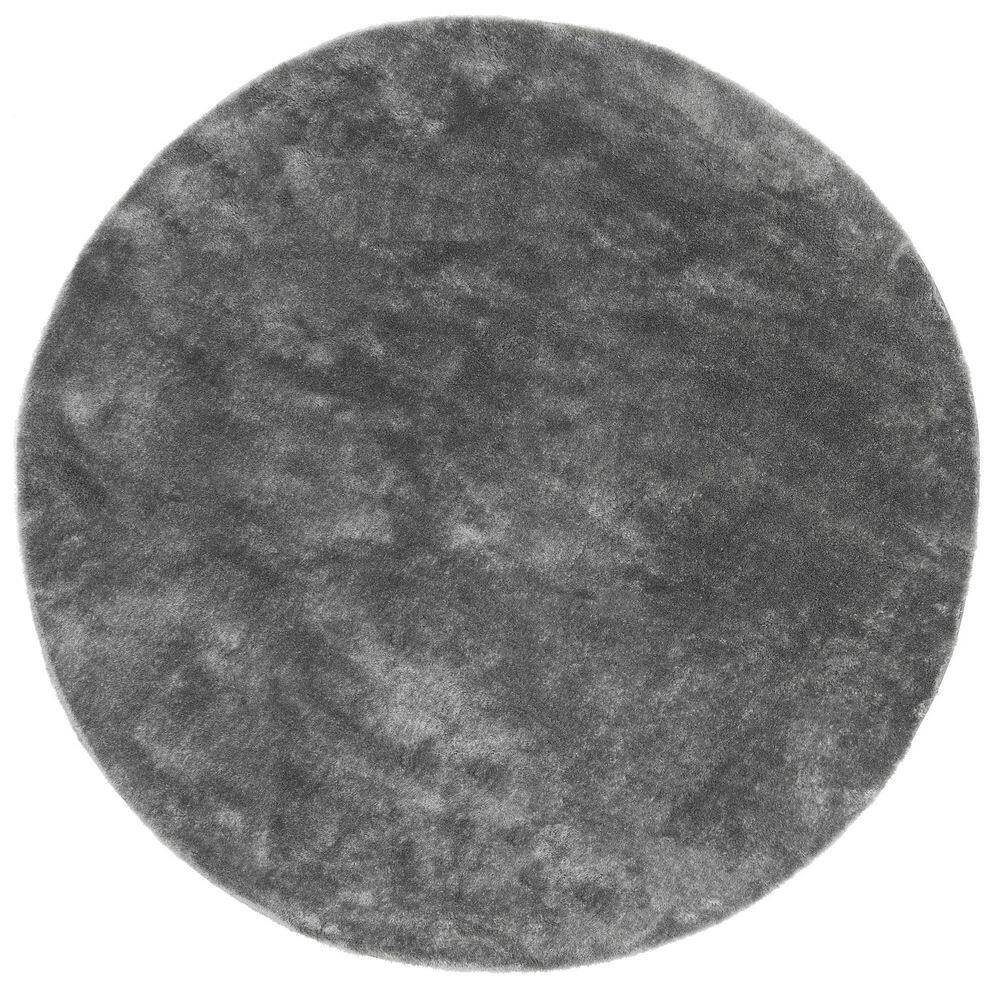 Loni Solid Machine Washable Shag Gray 6 ft. x 6 ft. Area Rug