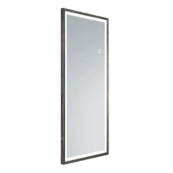 ExBrite 22 in. W x 48 in. H Large Rectangular Aluminum Framed Dimmable LED Wall Bathroom Vanity Mirror in Antique Bronze