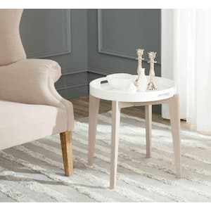 Ben White/Light Gray Side Table