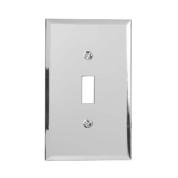 AMERELLE White 1-Gang Toggle Wall Plate (1-Pack)