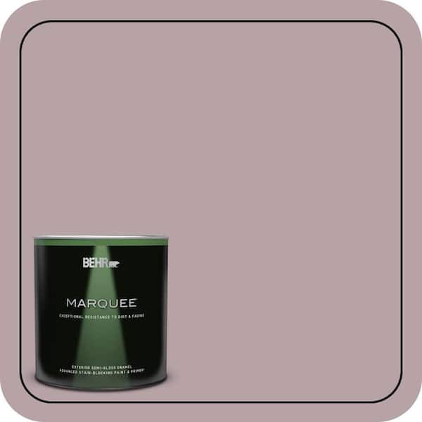 BEHR MARQUEE 1 qt. #100F-4 Dark Lilac Semi-Gloss Enamel Exterior Paint & Primer