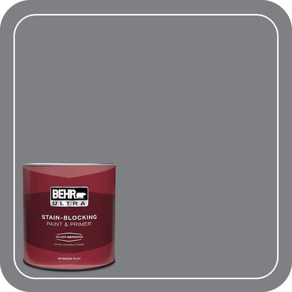 BEHR ULTRA 1 qt. #T12-10 Game Over Extra Durable Flat Interior Paint & Primer