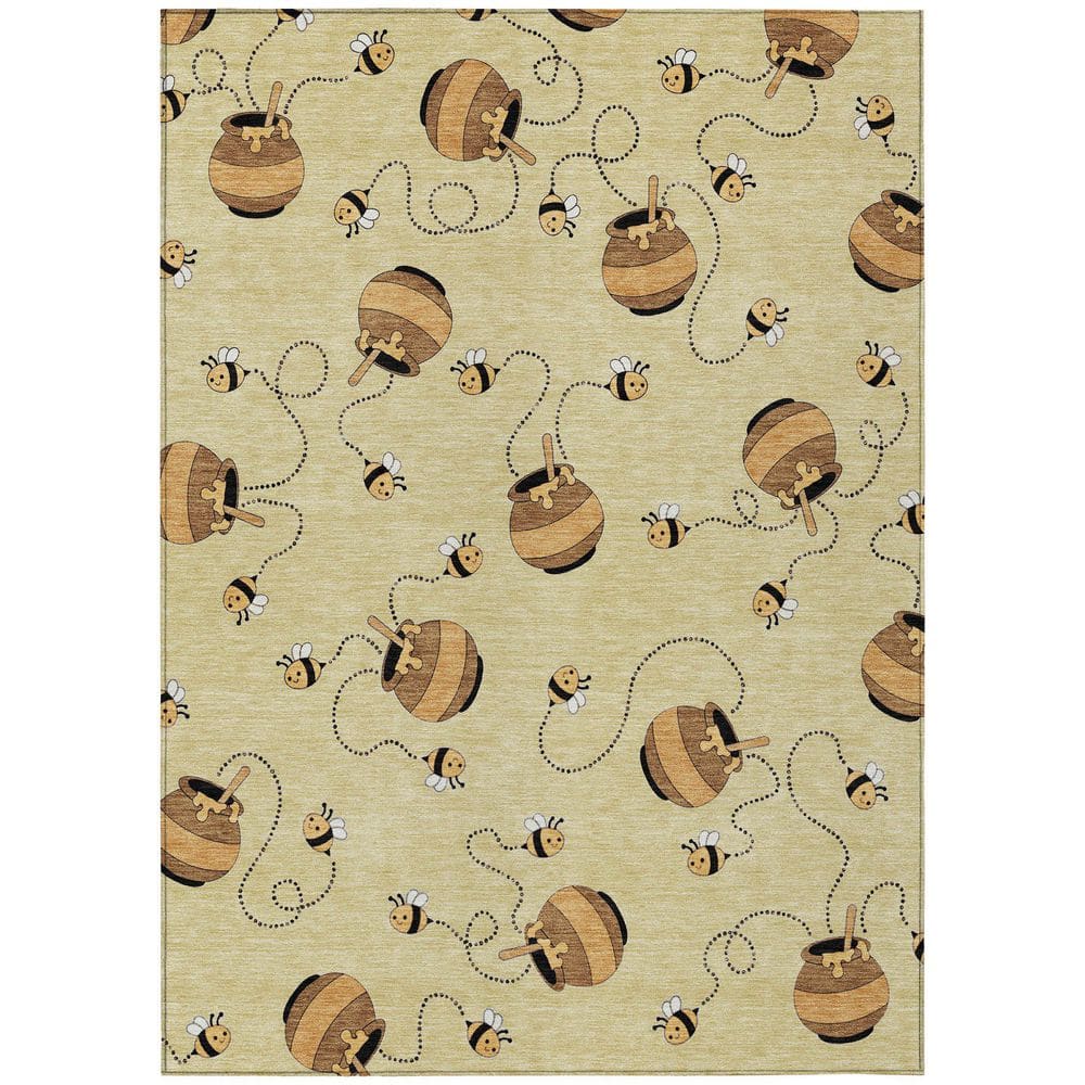 Chantille Machine Washable Indoor/Outdoor Abstract ACN2650 Wheat 9 ft. x 12 ft. Area Rug price history on PriceWatchPro