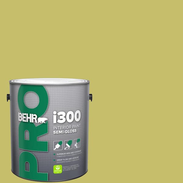 BEHR PRO 1 gal. #P350-5 Go Go Lime Semi-Gloss Interior Paint