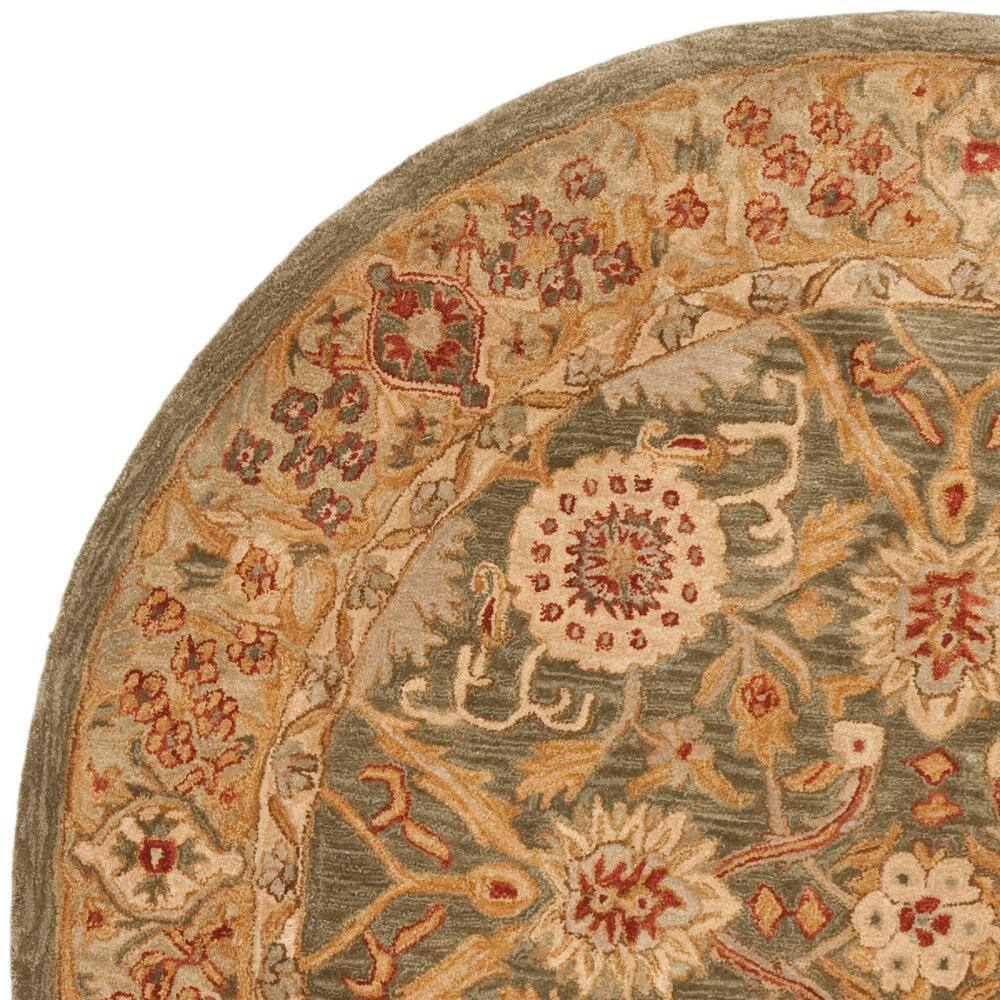 Anatolia Sage and Ivory Round Wool Area Rug