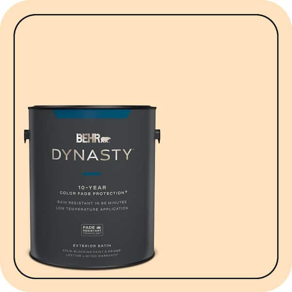 BEHR DYNASTY 1 gal. #310C-2 Orange Glow Satin Enamel Exterior Stain-Blocking Paint & Primer