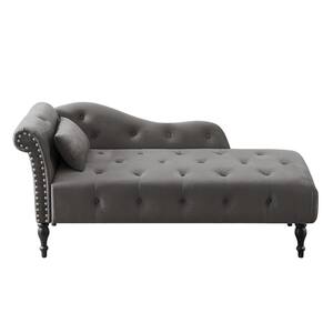 silver grey chaise lounge