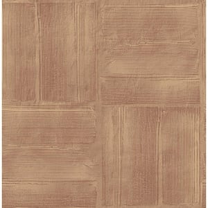 Jasper Brown Rust Block Texture Textured Non-Pasted Non-Woven Wallpaper Sample