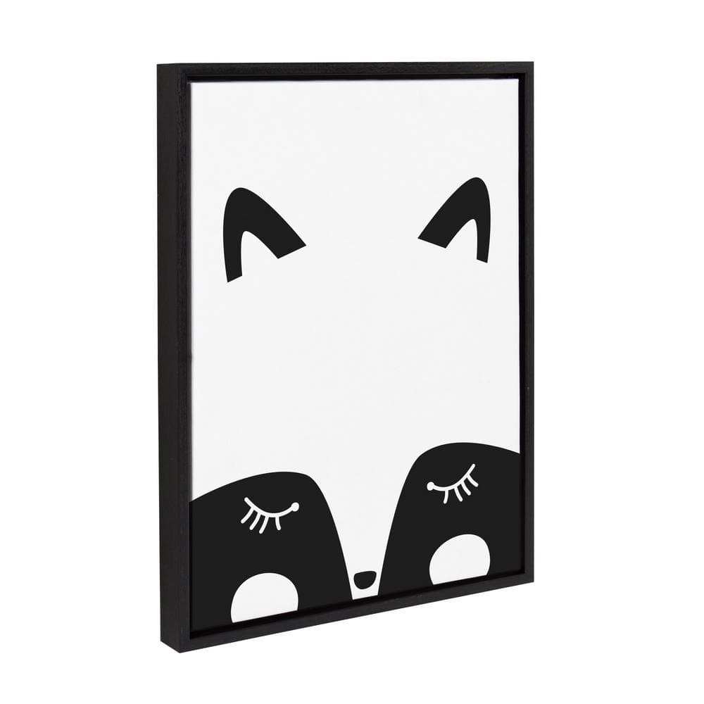Modern Black and White Baby Animal Canvas Prints Set