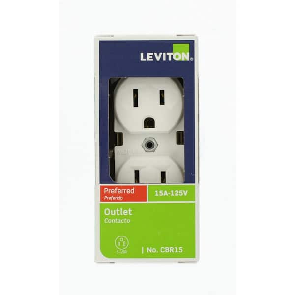 15 Amp 125 V Commercial Grade Duplex Outlet/Receptacle, White (1-Pack) CBR15-W