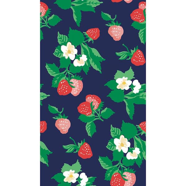 York Wallcoverings Navy Blue Berry Nice Peel & Stick Wallpaper Approx. 45 sq. ft.
