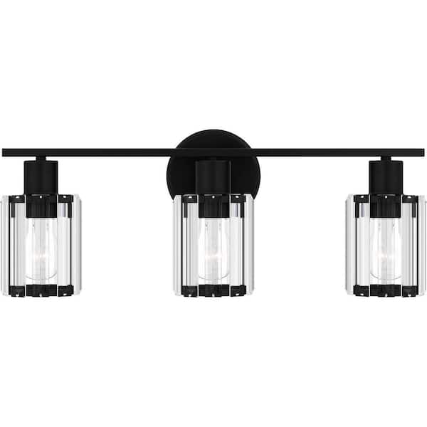 Quoizel Isla 20.75 in. 3-Light Matte Black Vanity Light