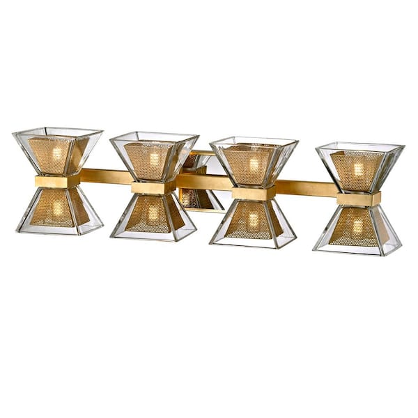 Troy Lighting Expression 8Light Gold Leaf 27.5 in. W LED Bath Light