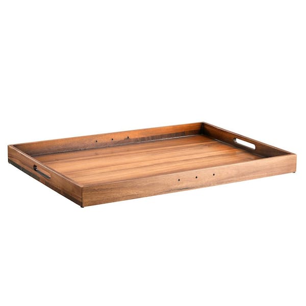 Noodle Board Stove Cover, 30 x 22 in for Electric Stove, Acacia Wood Cutting Board with Handles Rectangle