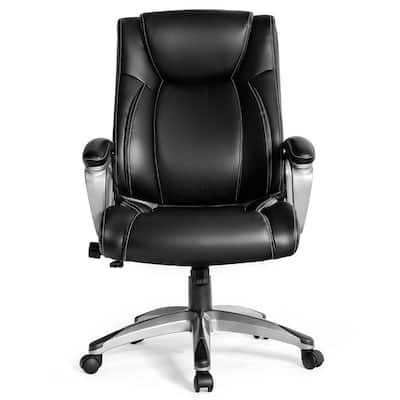 Black Big and Tall Office Ergonomic Swivel Chair with Lumbar Support