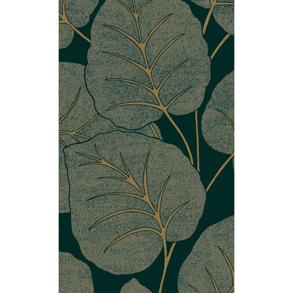 Walls Republic Aqua Luxor Leaf Tropical Printed Non-Woven Paper Non Pasted Textured Wallpaper 57 sq. ft.
