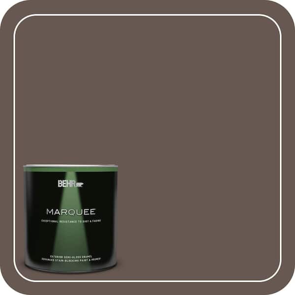 BEHR MARQUEE 1 qt. Home Decorators Collection #HDC-FL14-10 Pine Cone Brown Semi-Gloss Enamel Exterior Paint & Primer