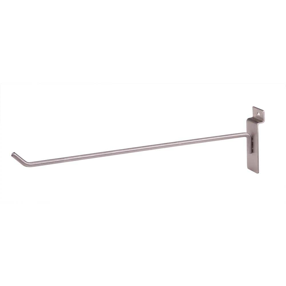 12 in. Satin Nickel Hook for Slatwall (Pack of 96)