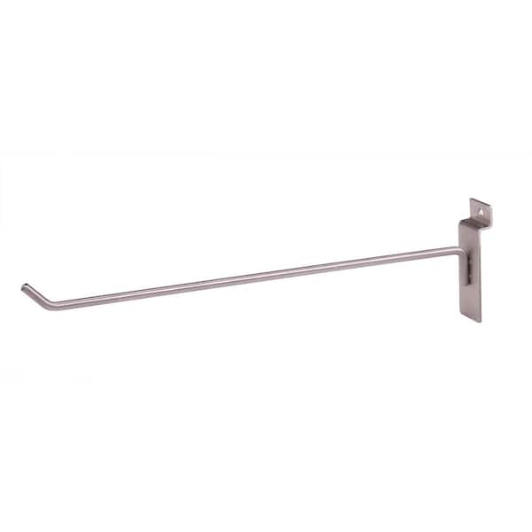 Econoco 12 in. Satin Nickel Hook for Slatwall (Pack of 96)