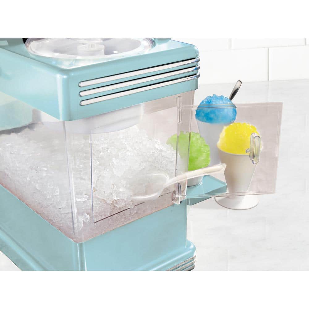 Aqua Stainless Steel Countertop Snow Cone Maker with Reusable Cones